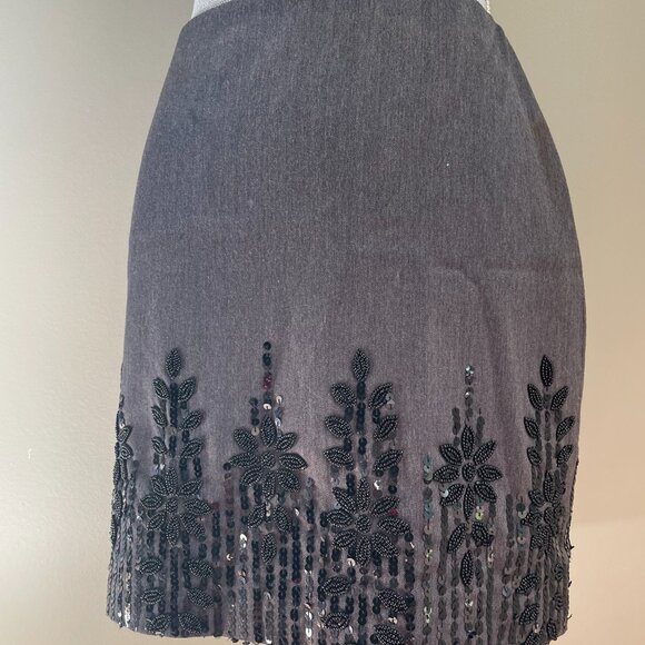 Grey Sequin Mini Skirt - Picture 5 of 6